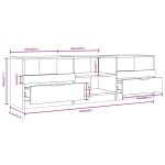 vidaXL Comodă TV, alb extralucios, 150x33,5x45 cm, lemn prelucrat