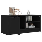 vidaXL Comodă TV, negru, 80x35x36,5 cm, lemn prelucrat