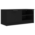 vidaXL Comodă TV, 2 buc., negru, 80x35x36,5 cm, lemn prelucrat
