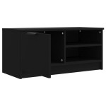 vidaXL Comodă TV, 2 buc., negru, 80x35x36,5 cm, lemn prelucrat