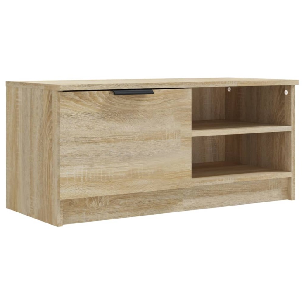 vidaXL Comodă TV, stejar sonoma, 80x35x36,5 cm, lemn prelucrat