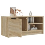 vidaXL Comodă TV, stejar sonoma, 80x35x36,5 cm, lemn prelucrat