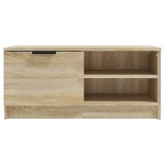 vidaXL Comodă TV, stejar sonoma, 80x35x36,5 cm, lemn prelucrat
