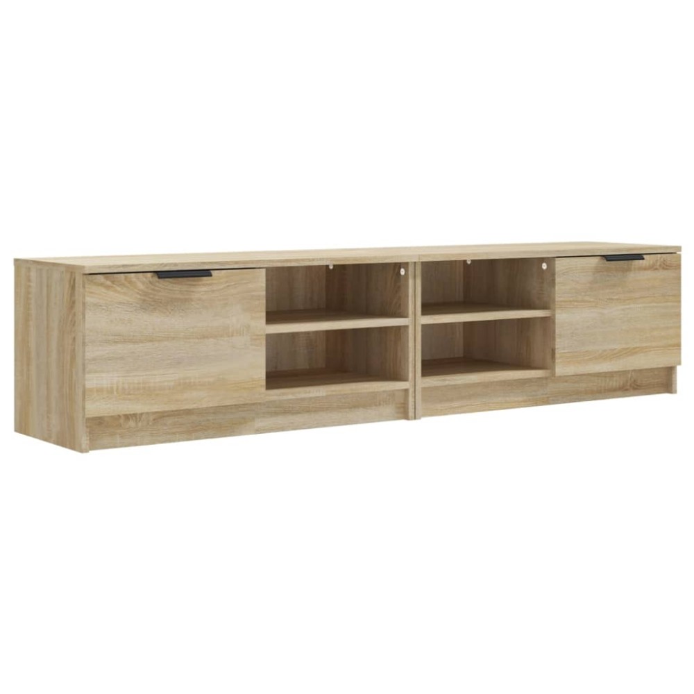 vidaXL Comodă TV, 2 buc., stejar sonoma, 80x35x36,5 cm, lemn prelucrat