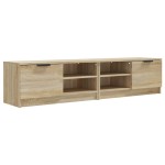 vidaXL Comodă TV, 2 buc., stejar sonoma, 80x35x36,5 cm, lemn prelucrat