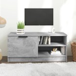 vidaXL Comodă TV, gri beton, 80x35x36,5 cm, lemn prelucrat vidaXL Comodă TV, gri beton, 80x35x36,5 cm, lemn prelucrat