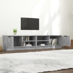 vidaXL Comodă TV, 2 buc., gri beton, 80x35x36,5 cm, lemn prelucrat