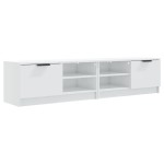 vidaXL Comodă TV,2 buc., alb extralucios,80x35x36,5 cm, lemn prelucrat