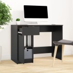 vidaXL Birou, negru, 100x50x75 cm, lemn prelucrat vidaXL Birou, negru, 100x50x75 cm, lemn prelucrat