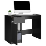 vidaXL Birou, negru, 100x50x75 cm, lemn prelucrat vidaXL Birou, negru, 100x50x75 cm, lemn prelucrat