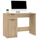 vidaXL Birou, stejar sonoma, 100x50x75 cm, lemn prelucrat