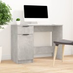 vidaXL Birou, gri beton, 100x50x75 cm, lemn prelucrat