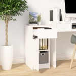 vidaXL Dulap de birou, alb, 33,5x50x75 cm, lemn prelucrat vidaXL Dulap de birou, alb, 33,5x50x75 cm, lemn prelucrat
