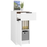 vidaXL Dulap de birou, alb, 33,5x50x75 cm, lemn prelucrat vidaXL Dulap de birou, alb, 33,5x50x75 cm, lemn prelucrat