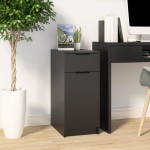 vidaXL Dulap de birou, negru, 33,5x50x75 cm, lemn prelucrat