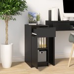 vidaXL Dulap de birou, negru, 33,5x50x75 cm, lemn prelucrat