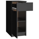 vidaXL Dulap de birou, negru, 33,5x50x75 cm, lemn prelucrat