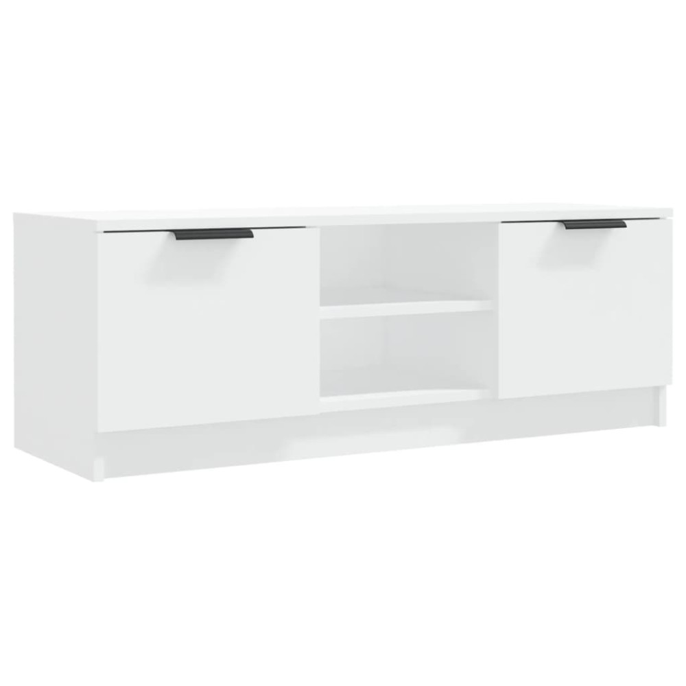 vidaXL Comodă TV, alb, 102x35x36,5 cm, lemn prelucrat