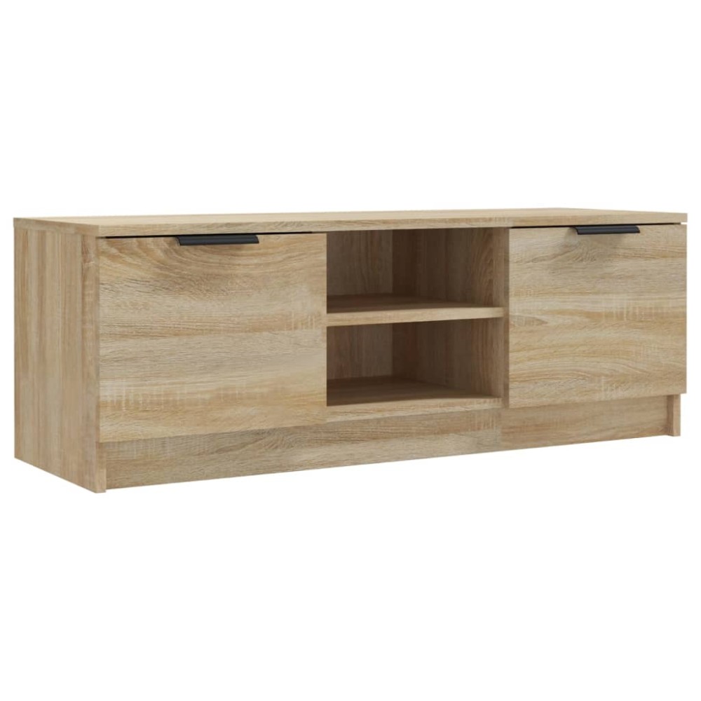 vidaXL Comodă TV, stejar sonoma, 102x35x36,5 cm, lemn prelucrat