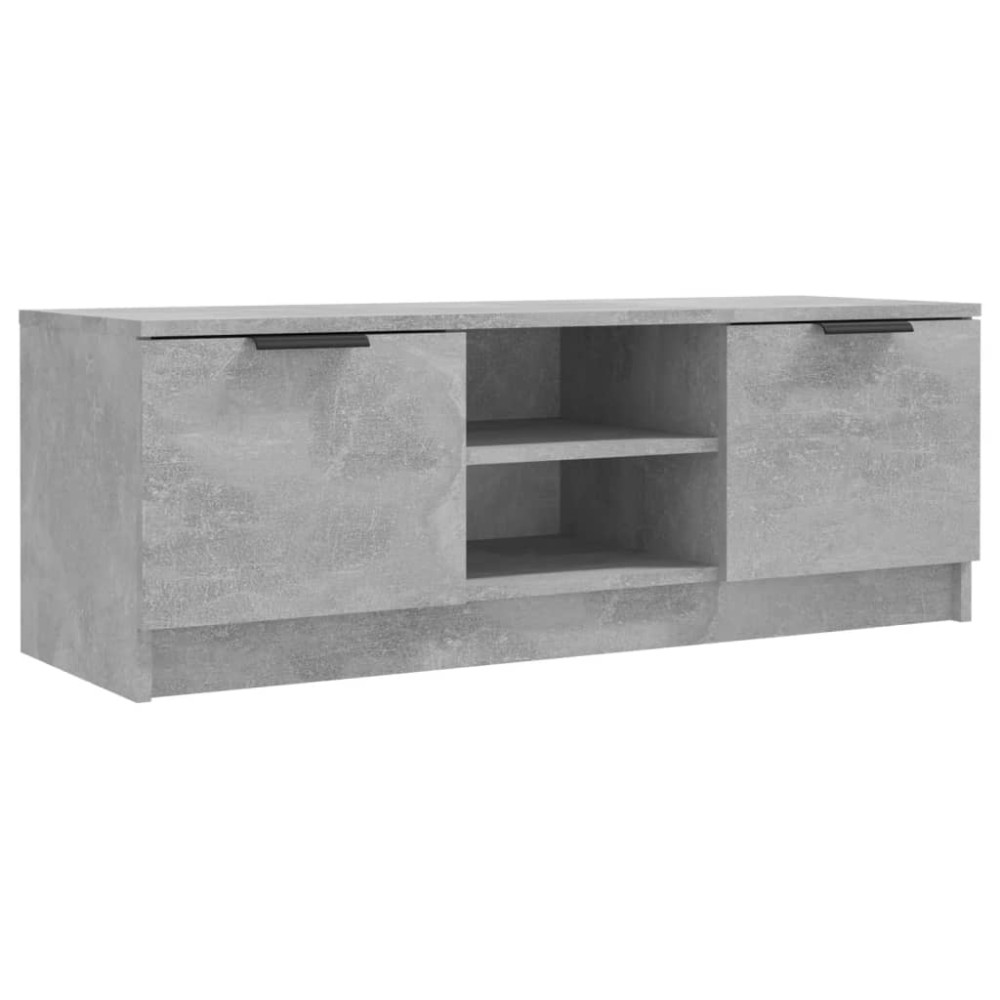 vidaXL Comodă TV, gri beton, 102x35x36,5 cm, lemn prelucrat