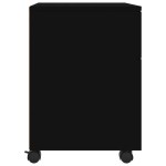 vidaXL Dulap dosare cu roți, negru, 45x38x54 cm, lemn prelucrat vidaXL Dulap dosare cu roți, negru, 45x38x54 cm, lemn prelucrat