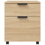 vidaXL Fișet mobil cu roți, stejar sonoma, 45x38x54 cm, lemn prelucrat vidaXL Fișet mobil cu roți, stejar sonoma, 45x38x54 cm, lemn prelucrat