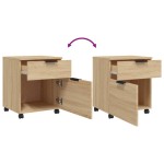 vidaXL Fișet mobil cu roți, stejar sonoma, 45x38x54 cm, lemn prelucrat vidaXL Fișet mobil cu roți, stejar sonoma, 45x38x54 cm, lemn prelucrat