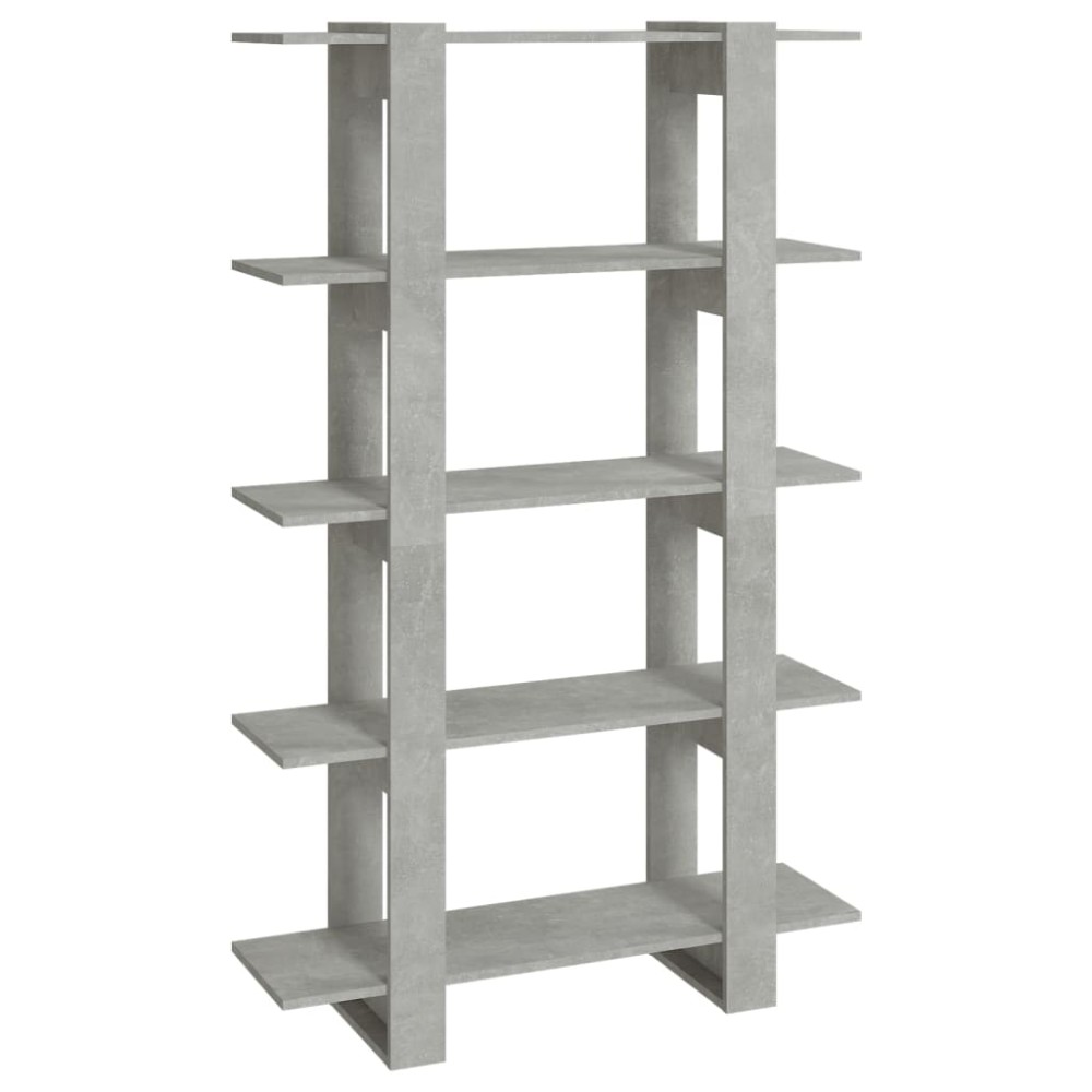 vidaXL Bibliotecă/Separator cameră, gri beton, 100x30x160 cm