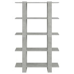 vidaXL Bibliotecă/Separator cameră, gri beton, 100x30x160 cm