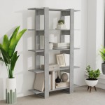 vidaXL Bibliotecă/Separator cameră, gri beton, 100x30x160 cm