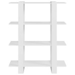 vidaXL Bibliotecă/Separator cameră, alb, 100x30x123,5 cm
