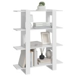 vidaXL Bibliotecă/Separator cameră, alb, 100x30x123,5 cm