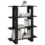vidaXL Bibliotecă/Separator cameră, negru, 100x30x123,5 cm vidaXL Bibliotecă/Separator cameră, negru, 100x30x123,5 cm