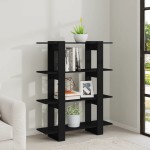 vidaXL Bibliotecă/Separator cameră, negru, 100x30x123,5 cm vidaXL Bibliotecă/Separator cameră, negru, 100x30x123,5 cm