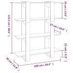 vidaXL Bibliotecă/Separator cameră, stejar sonoma, 100x30x123,5 cm vidaXL Bibliotecă/Separator cameră, stejar sonoma, 100x30x123,5 cm