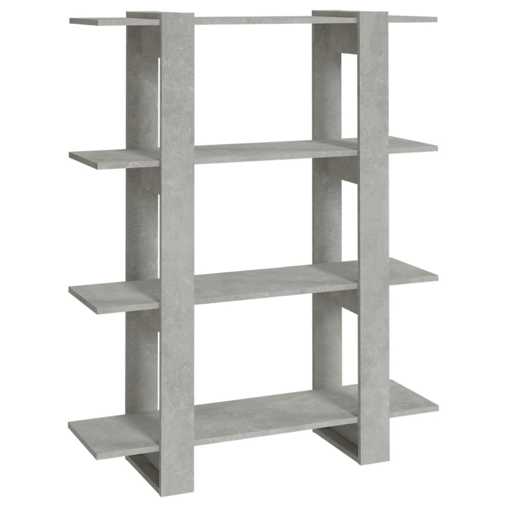 vidaXL Bibliotecă/Separator cameră, gri beton, 100x30x123,5 cm