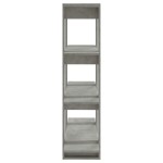 vidaXL Bibliotecă/Separator cameră, gri beton, 100x30x123,5 cm