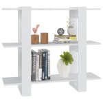 vidaXL Bibliotecă/Separator cameră, alb, 100x30x87 cm