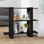 vidaXL Bibliotecă/Separator cameră, negru, 100x30x87 cm vidaXL Bibliotecă/Separator cameră, negru, 100x30x87 cm