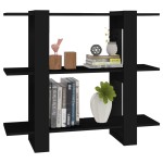 vidaXL Bibliotecă/Separator cameră, negru, 100x30x87 cm vidaXL Bibliotecă/Separator cameră, negru, 100x30x87 cm