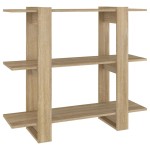 vidaXL Bibliotecă/Separator cameră, stejar sonoma, 100x30x87 cm vidaXL Bibliotecă/Separator cameră, stejar sonoma, 100x30x87 cm