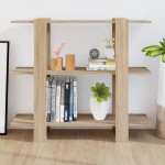 vidaXL Bibliotecă/Separator cameră, stejar sonoma, 100x30x87 cm vidaXL Bibliotecă/Separator cameră, stejar sonoma, 100x30x87 cm