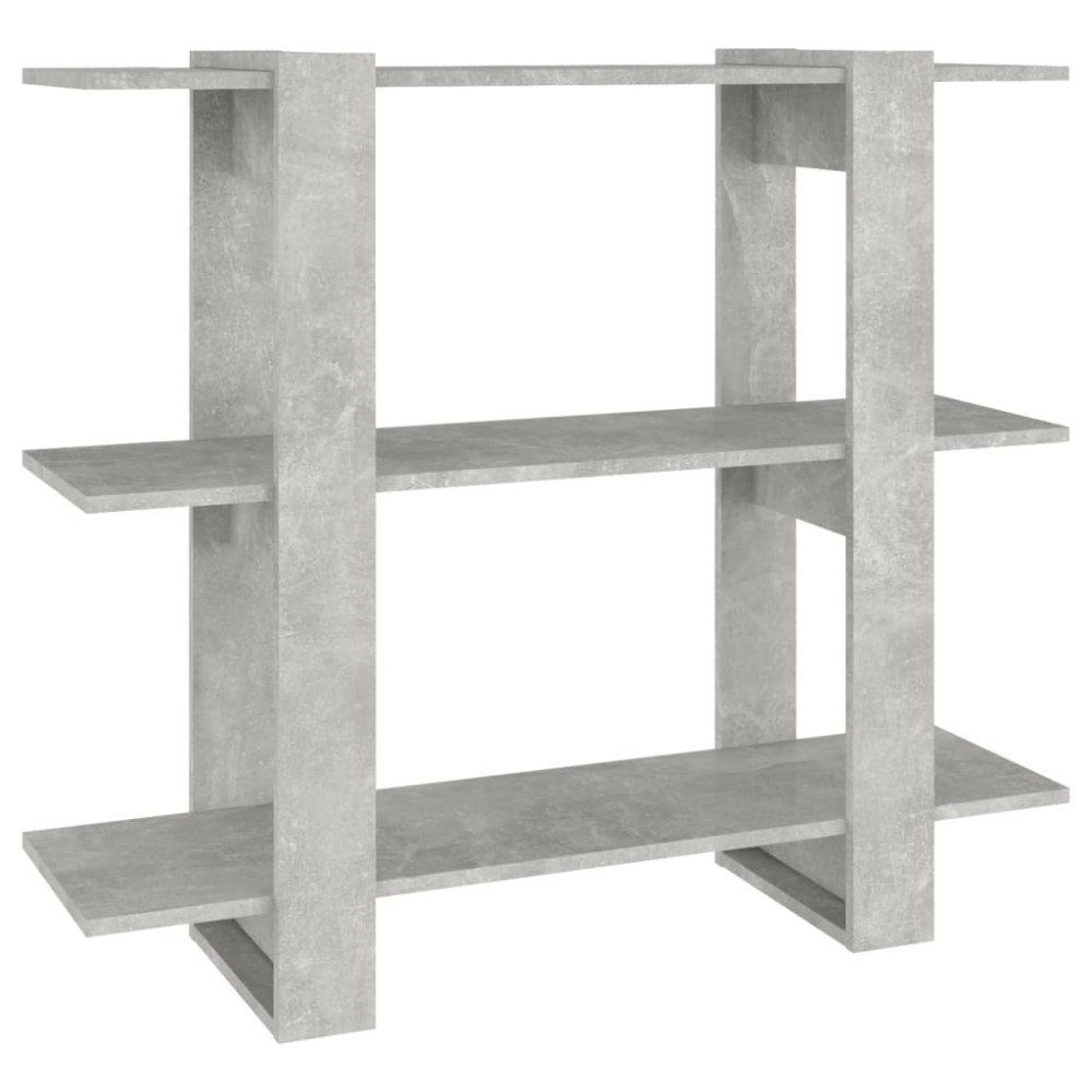 vidaXL Bibliotecă/Separator cameră, gri beton, 100x30x87 cm