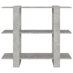 vidaXL Bibliotecă/Separator cameră, gri beton, 100x30x87 cm