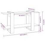 vidaXL Bibliotecă, alb, 100x30x51 cm, lemn compozit vidaXL Bibliotecă, alb, 100x30x51 cm, lemn compozit