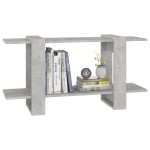 vidaXL Bibliotecă, gri beton, 100x30x51 cm, lemn compozit vidaXL Bibliotecă, gri beton, 100x30x51 cm, lemn compozit