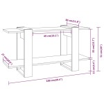 vidaXL Bibliotecă, alb extralucios, 100x30x51 cm, lemn compozit vidaXL Bibliotecă, alb extralucios, 100x30x51 cm, lemn compozit