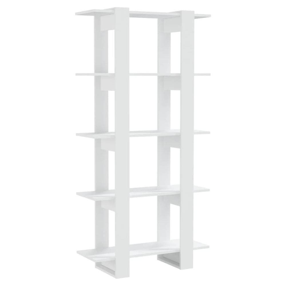 vidaXL Bibliotecă/Separator cameră, alb, 80x30x160 cm, PAL