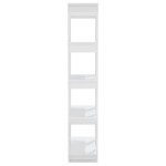 vidaXL Bibliotecă/Separator cameră, alb extralucios, 80x30x160 cm
