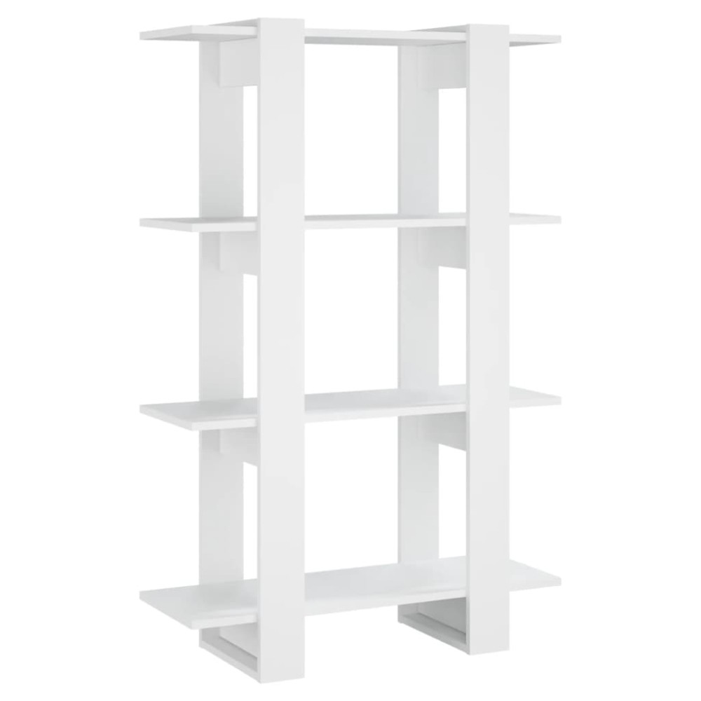 vidaXL Bibliotecă/Separator cameră, alb, 80x30x123,5 cm